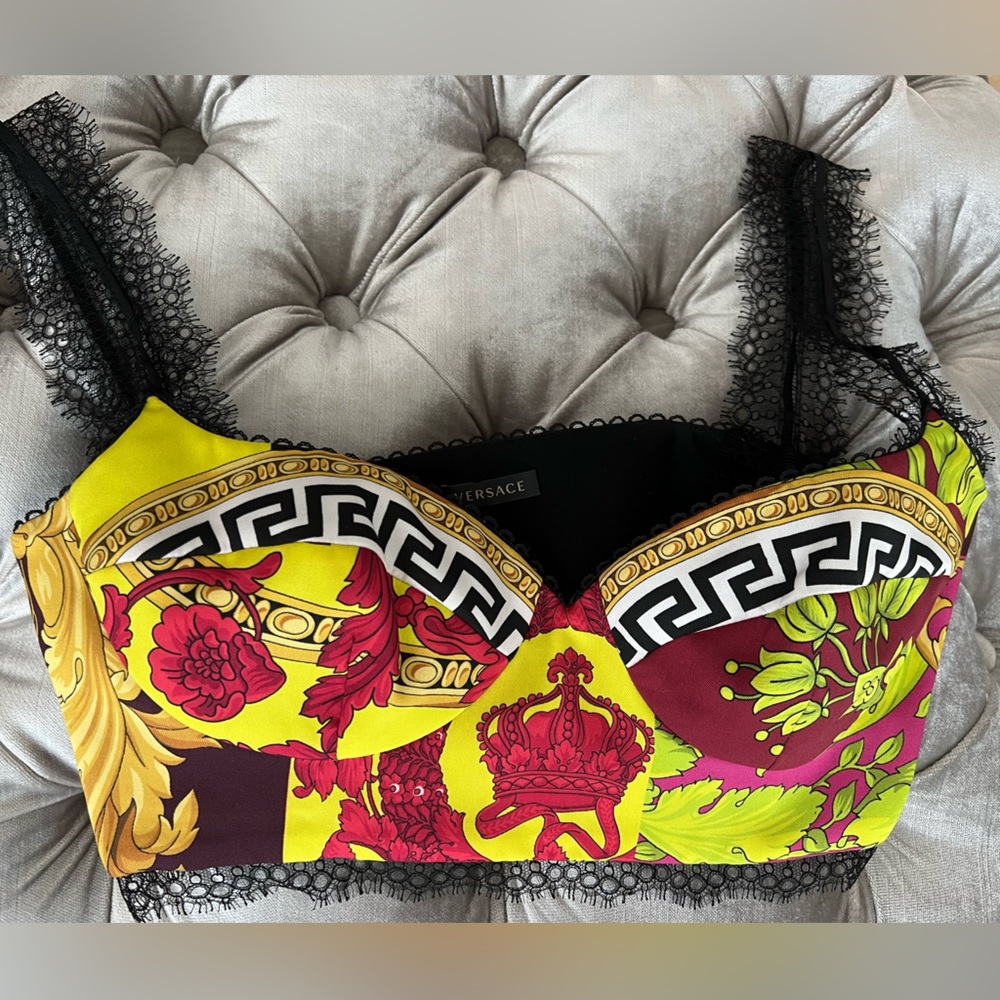 Versace Bralette with lace straps